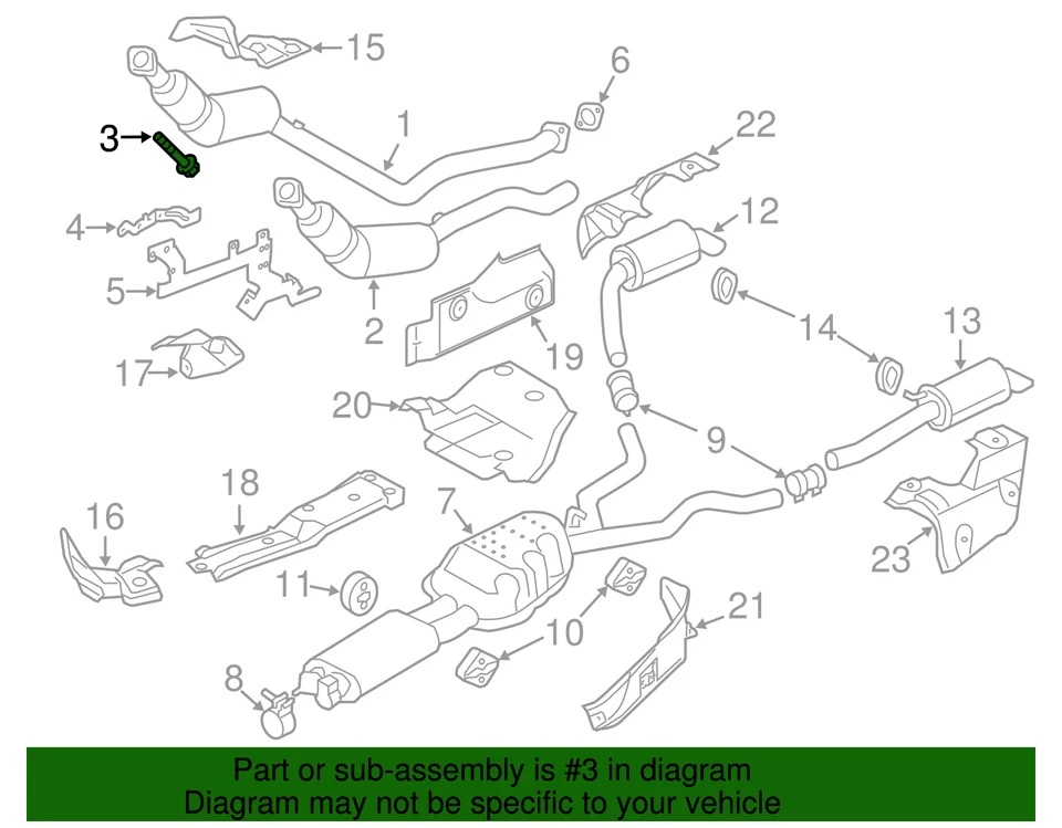 Genuine Land-Rover Converter & Pipe Bolt WYG500041 - Image 3 of 3