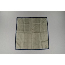 Breuer Pocket Square 18x18 Herringbone Chevron Brown Navy Mens Handkerchief