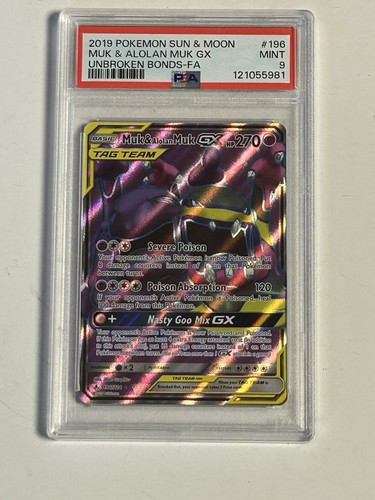 Muk & Alolan Muk-GX graded PSA 9 for sale on eBay