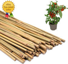 50PCS Plant Stakes,16 Inch Natural Bamboo Stakes,Garden Stakes