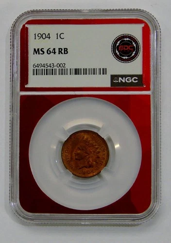 1904 - Indian Head Cent - NGC MS 64 RB