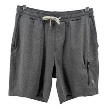 Vuori Mens Kore Shorts Charcoal Heather Grey Athletic Training V381 Size Medium