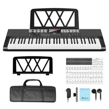 Keyboard Piano 61 Keys, Electric Piano Keyboard Kit with 255 Voices, 255