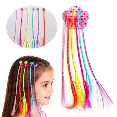 MARKENLOS Colored Hair Extensions for Girls hair Clip, Hair Accessories with Clip Sna Q7P6