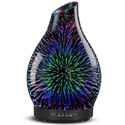 120ML Essential Oil Diffuser, 3D Glass Aromatherapy Diffuser with Auto Shut-O...