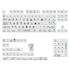 136Keys Full Set Customized PBT Sea Salt Course Keycap Dye Sublimation Key Caps