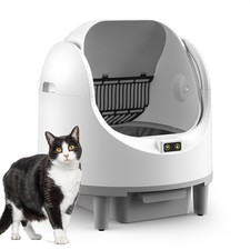 Open-Top Litter Box Cleaning Cat Litter Box, Automatic Cat Litter Tray WIFI APP