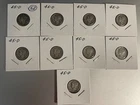 #52 Mercury Dimes Lot of 9 90% Silver 1945D(9)