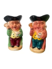 Pair Of  Vintage Burlington Ware OYEZ Collectible "Toby Jug" Town Crier