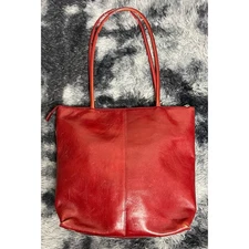 Hobo International Red Leather Tote Bag