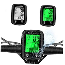 Bike Computer and Bicycle Odometer Wired MPH KM/H Bike Speedometer with Black