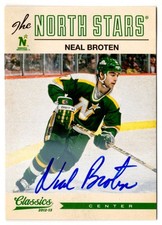 2012-13 Panini Classics Signatures Autographs Neal Broten Auto Minnesota North