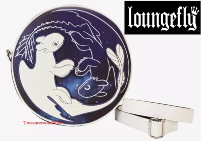 LOUNGEFLY DreamWorks How to Train Your Dragon Toothless Light Fury Crossbody Bag
