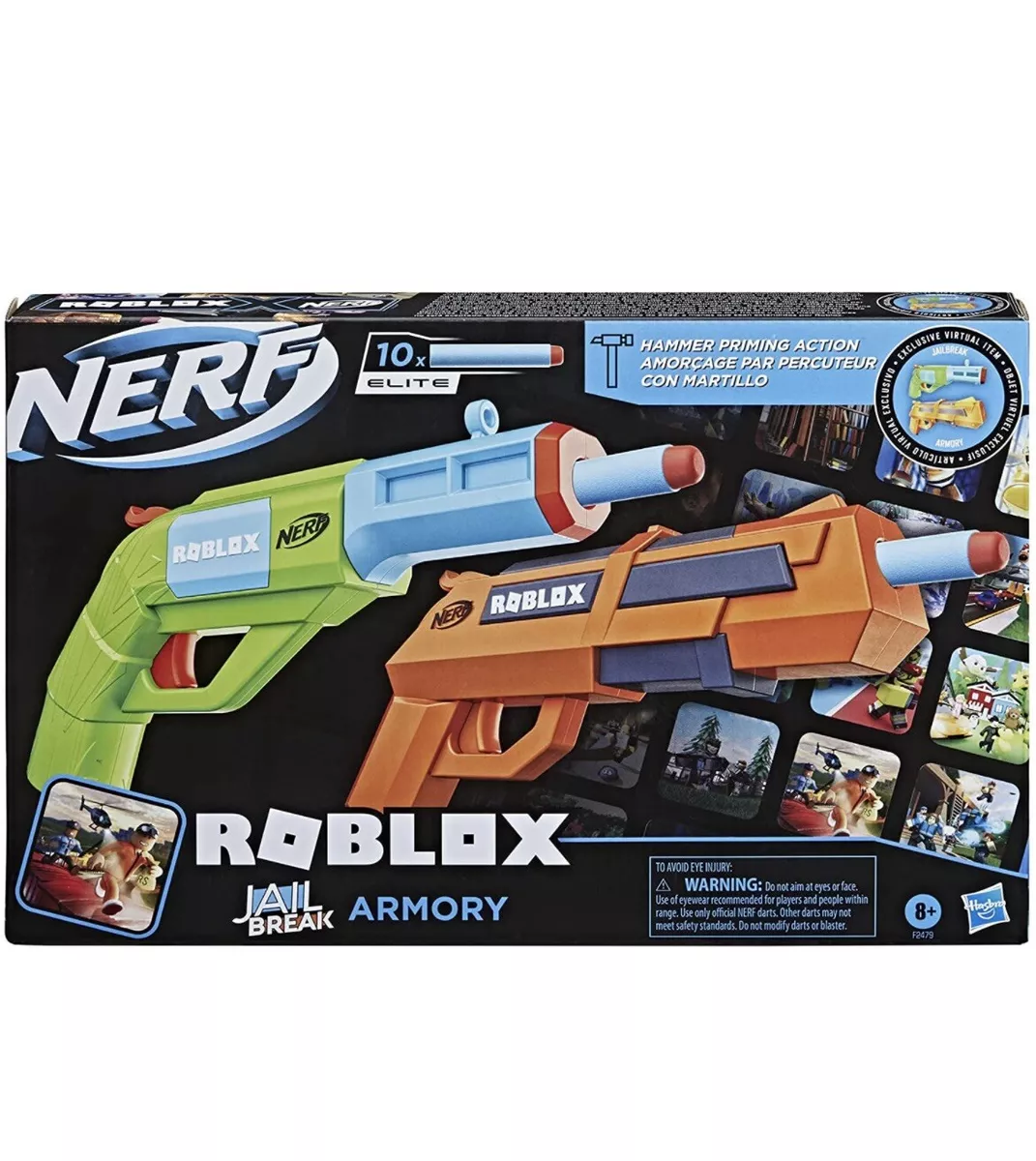 Nerf Dart Gun Roblox Elite Jail Break Armory 2 Pack W/ Digital In Game Code  NEW