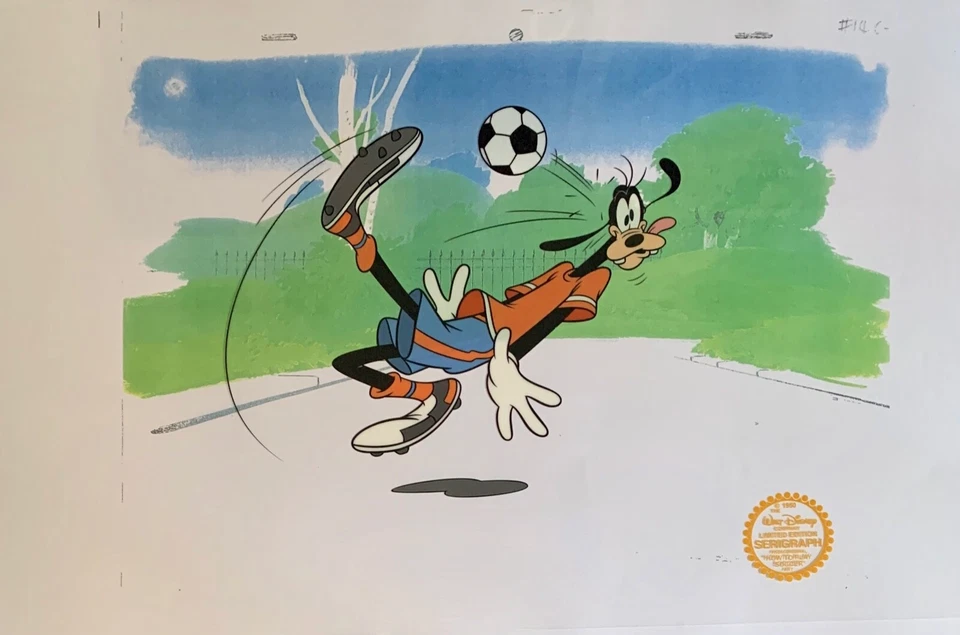 DISNEY GOOFY SOCCER Edición Limitada Sericel Animación Arte Celular Foto 4 de 4