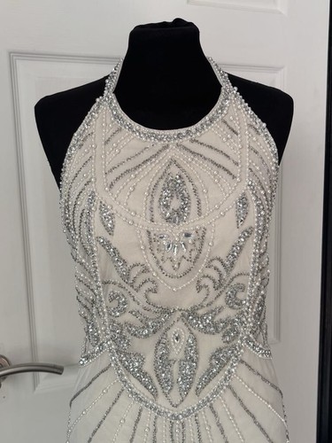 Sculpting Halterneck Embellished Wedding Dress IVORY-18 - Picture 2 of 11