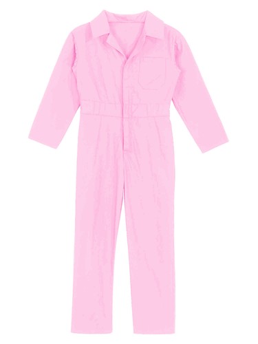 Unisex Kids Jumpsuit Overall Mechanic Costume Long Sleeve Overalls Coveralls - Picture 76 of 95