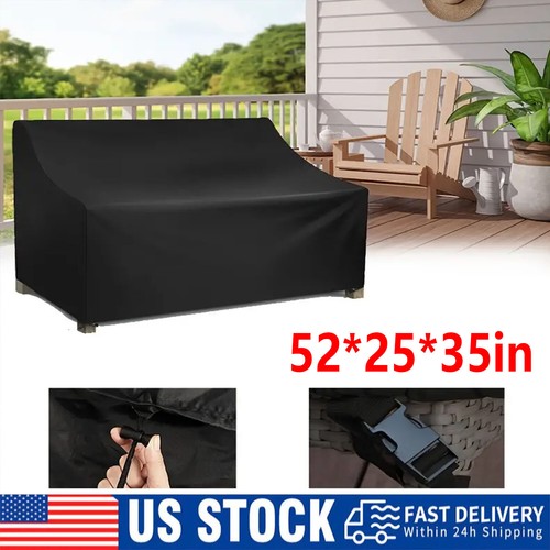 Heavy Duty Patio Bench Loveseat Cover Waterproof Outdoor Lawn 2-Seater Furniture - Picture 10 of 12