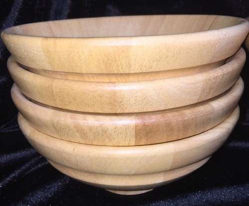 Dansk Jens Harald Quistgaard BLONDE WOOD SALAD Bowl Set,tongs Mid-Century Modern - Picture 2 of 6