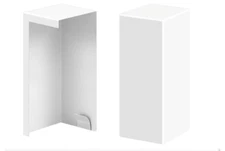 Upgraded Baseboard Heater Radiator Right & Left End cap Covers Steel-White