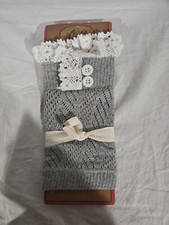 New CC Boot Cuff- Gray  White