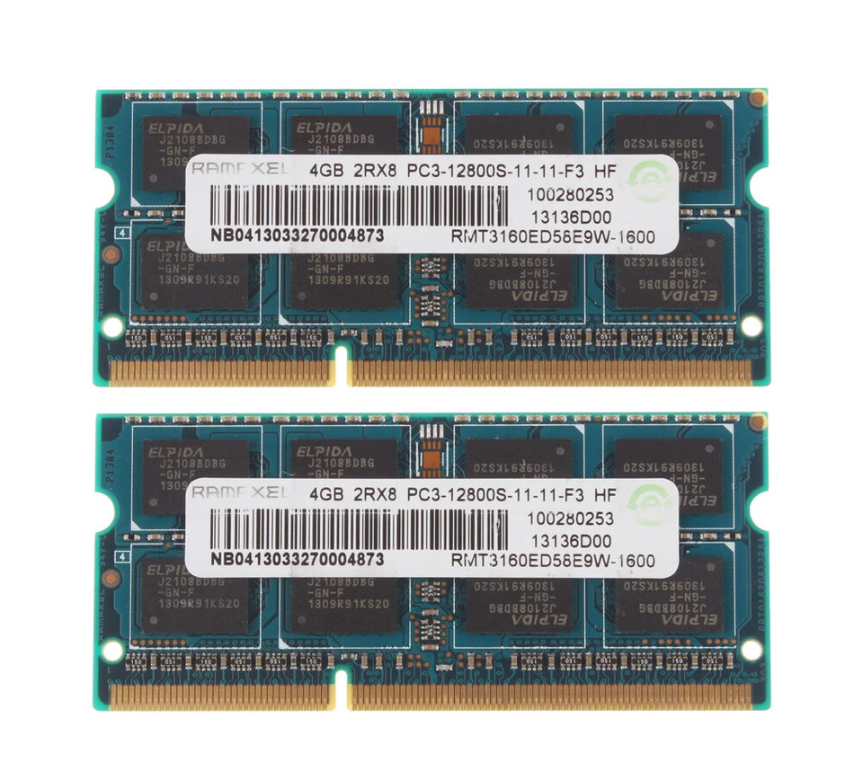 10pcs Ramaxel 4GB PC3-12800S DDR3 1600MHz 204PIN RAM Notebook SODIMM Memory %N - Image 2 of 4