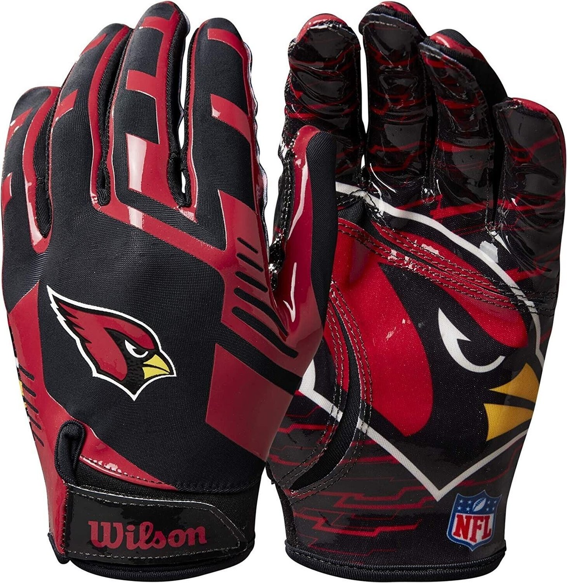 Arizona Cardinals NFL Team Logo Stretch Receiver Gloves, Youth or