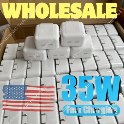 35W Dual USB-C Wall Adapter Fast Power Charger For Apple iPhone 14 15 8 iPad Lot