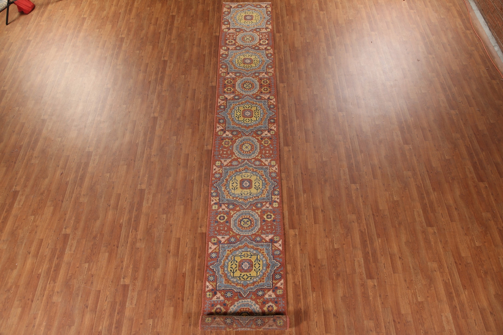 Runner Rug 2x18 ft. Orange Kazak Oriental HandKnotted Hallway Wool