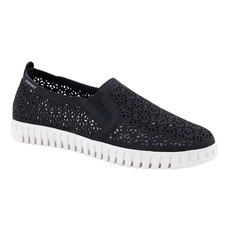 JSport Ladies' Floral Slip On Black, 6