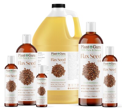 Flaxseed Oil Cold Pressed Unrefined 100% Pure Flax Seed Linseed Liquid Bulk