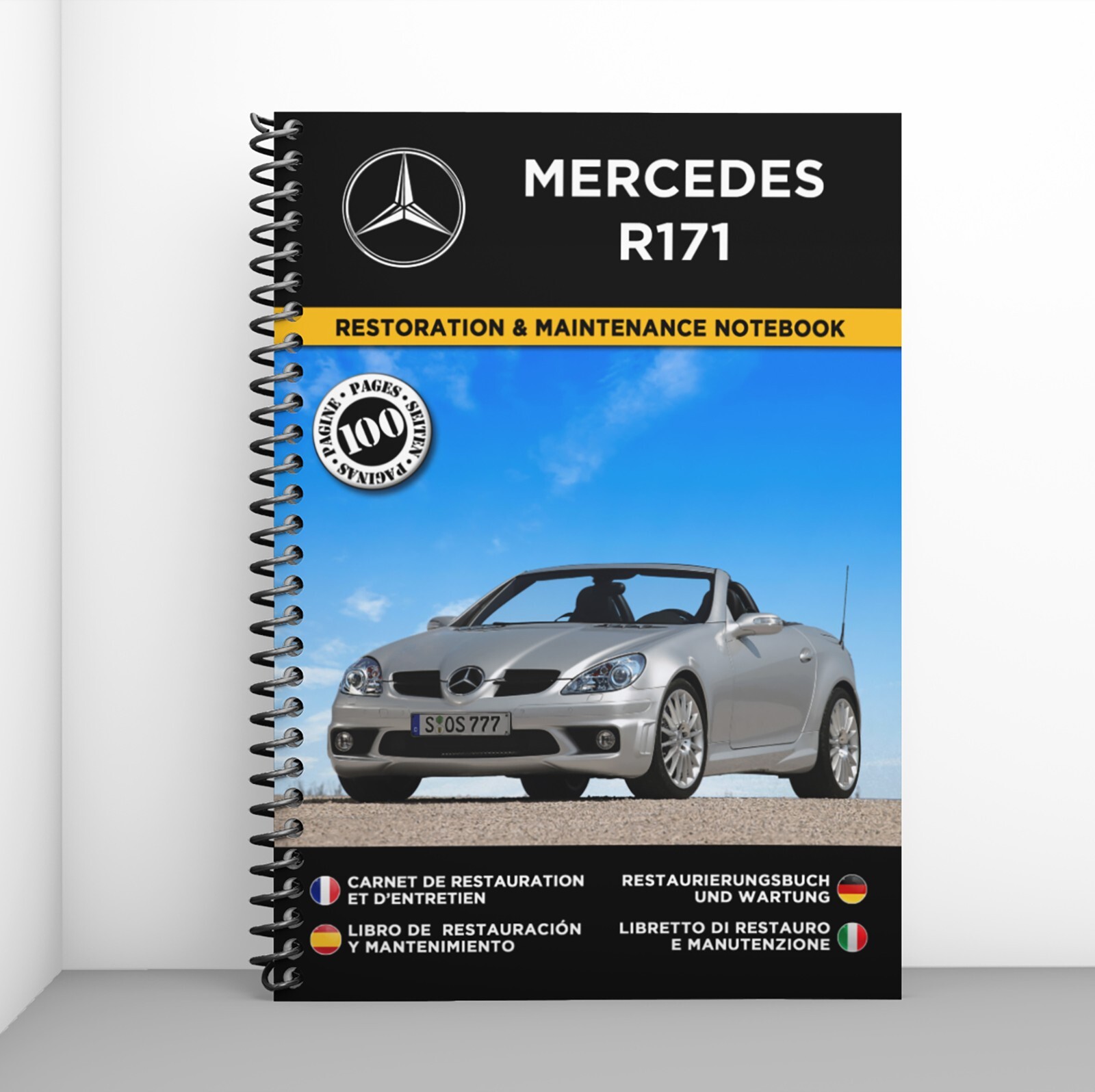 MERCEDES R171 carnet de restauration et entretien broché A5 pour roadster SLK