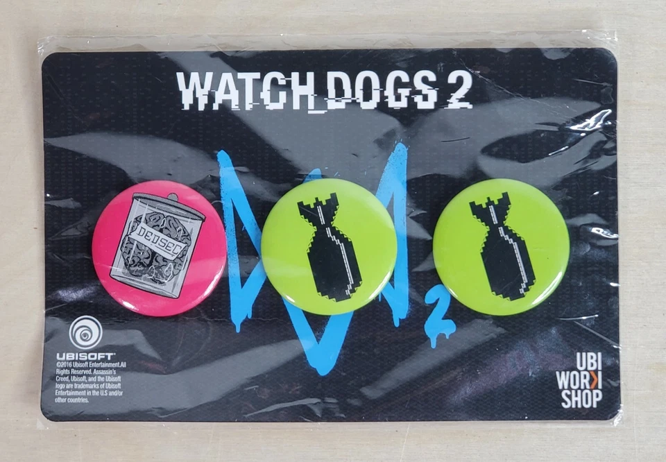 Watch Dogs 2 GameStop Exclusive 3 Pin Set Promo Ubisoft Dedsec 2016 - Image 4 of 4