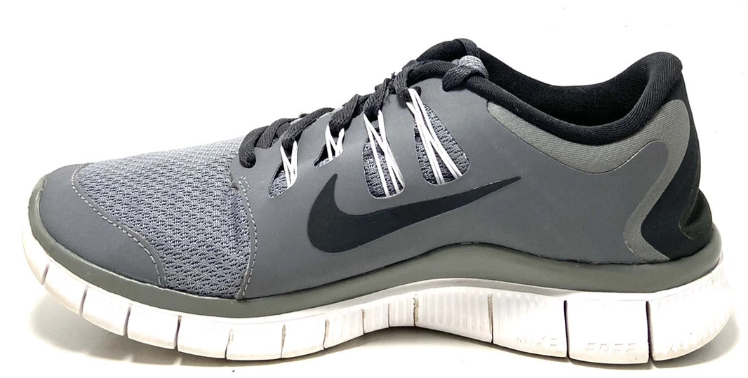 NIKE 5.0 Gray Mesh Lace Up Mens Running Shoes 579959-001 Size 6 |