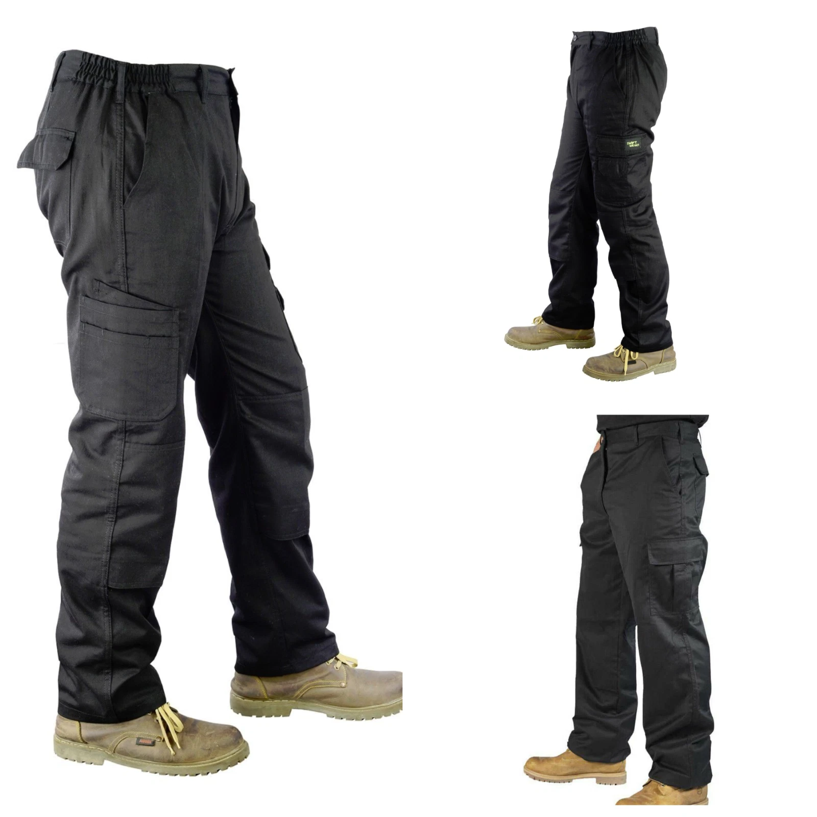 Mens Cargo Combat Work Trousers Size 30 to 48 Black Working Chino cargo trousers
Opens in a new wind