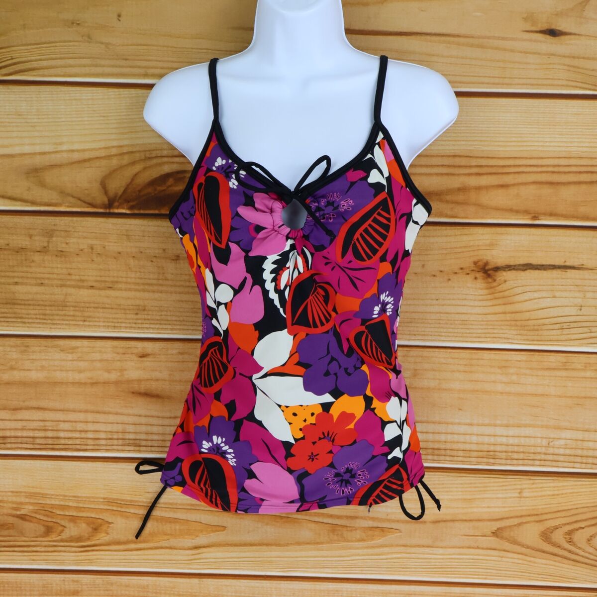 Wave Zone Tankini Swimsuit Top Womens Size 10 Colorful Wave Zone Tankini Swimsuit Top Womens Size 10 Colorful