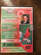 NEW Alexander Cruz 'Northern Cardinal' Oil Painting Lesson Martin F. Weber DVD