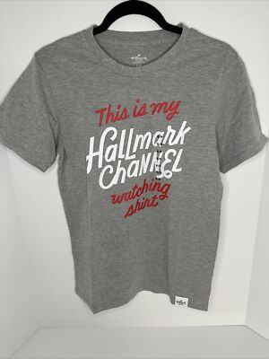 THIS IS MY HALLMARK CHANNEL WATCHING SHIRT Sz S Gray