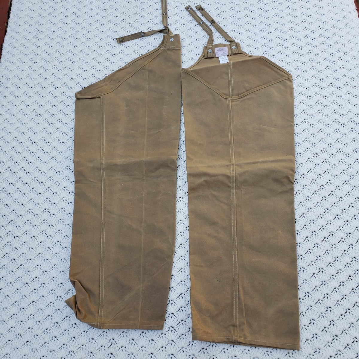 Vtg CC Filson Style 22 Hunting Chaps Pants Tin Cloth Waxed Vtg CC Filson Style 22 Hunting Chaps Pants Tin Cloth Waxed