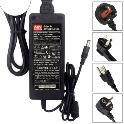 Original Mean Well GST90A19 Stromversorgung Adapter 19V 4.74A 90W 5.5x2.5mm