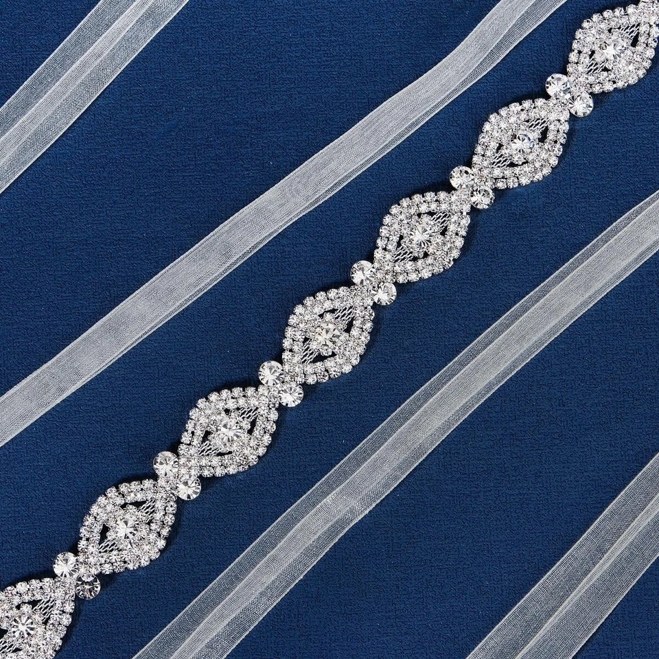 Тонкий со стразами цепочка свадебные пояса кристалл женщин свадьбы подружек невесты платье ремень - Изображение 3 из 4
