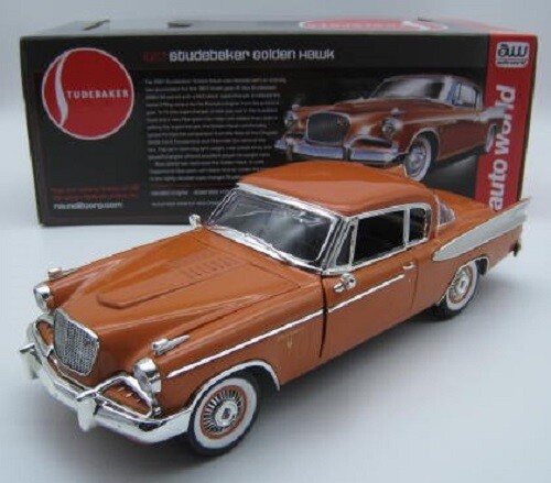Studebaker Golden Hawk 1957 orange Maßstab 1:18 Limitiert Auto World OVP NEU - Bild 12 von 12