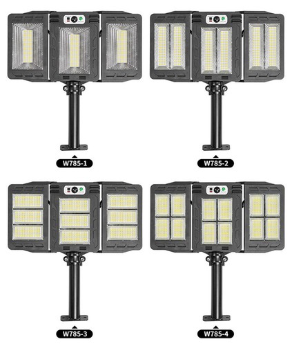 LED Solar Street Lights 3 Head Motion Sensor 270 Angle Wide Lighting Wall Lamp - Picture 11 of 26