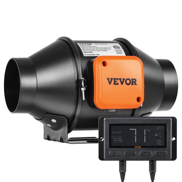 Uimoso Ventilador de conducto silencioso con velocidad ajustable de 25 W