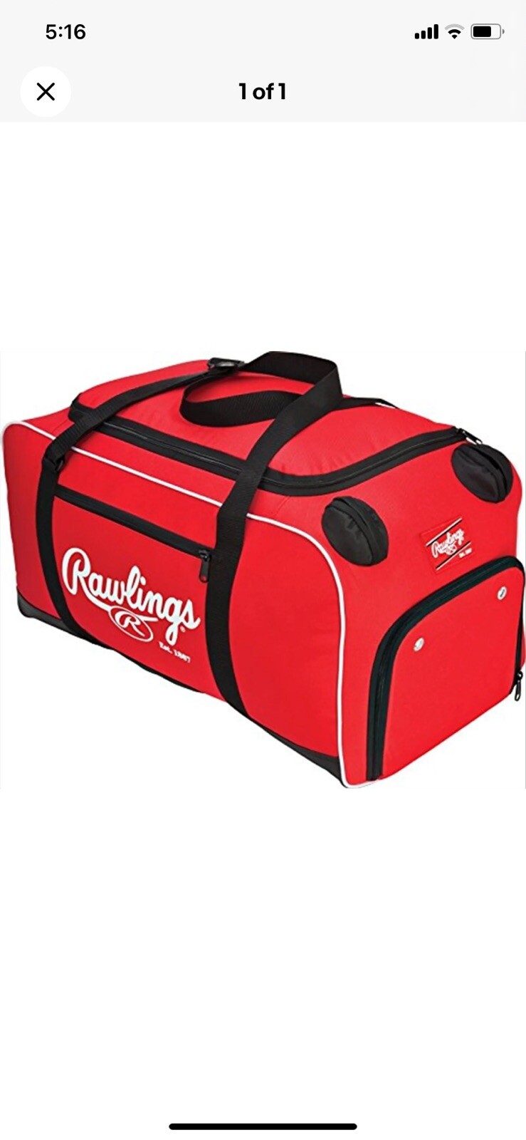 Rawlings | COVERT Duffle Equipment Bag | Baseball/Softball | Multiple Styles