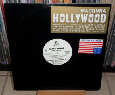 MADONNA HOLLYWOOD PT 2 REMIXES 2 12'' PROMO SINGLE RECORD AMERICAN LIFE FINALLY