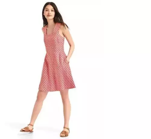 Gap Linen Fit and Flare Dress Sz 14 Tall Rosehip 102236 eBay