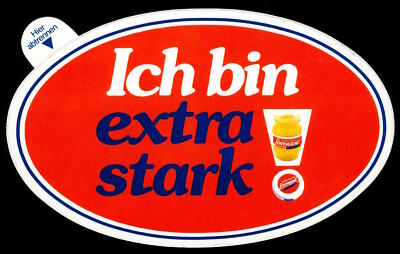 Advertising Stickers - Lion Mustard - 16x10cm - Vintage 80s 90s