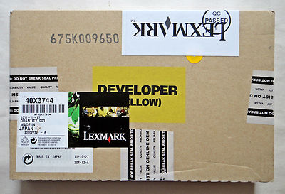 LEXMARK 40X3744 Yellow Developer 675K009650 NEW C935dn 935dtn 945e X940 NEU
