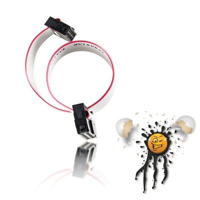 10-polig AVR Flachbandkabel Pfostenverbinder 0,2-0,7M JTAG USBASP seriell Kabel